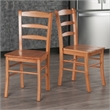Pemberly Row 5-Piece Square Transitional Solid Wood Dining Set in Light Oak