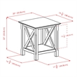 Pemberly Row Transitional Solid Wood End Table in Cappuccino