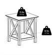 Pemberly Row Transitional Solid Wood End Table in Cappuccino