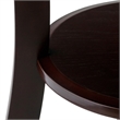 Pemberly Row Round Traditional Solid Wood Accent End Table in Cappuccino