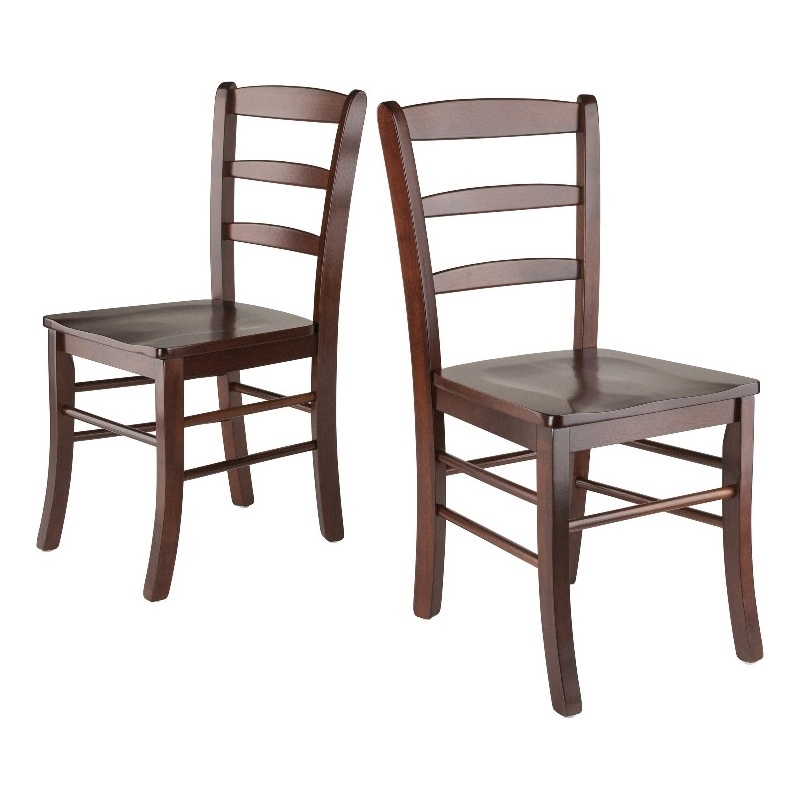 Pemberley Row Solid Wood Walnut Dining Chair Ladder Back 34.7