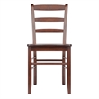 Pemberley Row Solid Wood Walnut Dining Chair Ladder Back 34.7