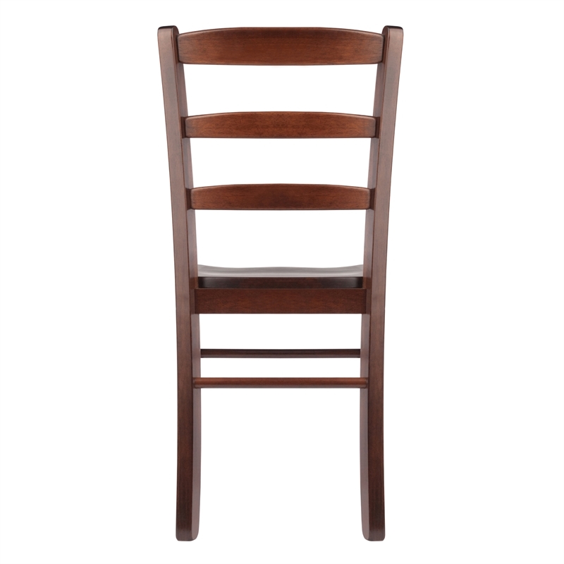 Pemberley Row Solid Wood Walnut Dining Chair Ladder Back 34.7