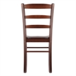 Pemberley Row Solid Wood Walnut Dining Chair Ladder Back 34.7