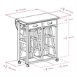 Pemberly Row 3-Piece Solid Wood Mobile Breakfast Dinette Set in Natural