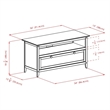 Pemberley Row Solid Wood Espresso TV Stand Rectangular 35.98