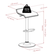 Pemberly Row 3-Piece Round Transitional Metal Pub Set in Black