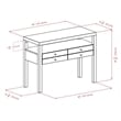 Pemberley Row Solid Wood Espresso Console Table Rectangular 40.16