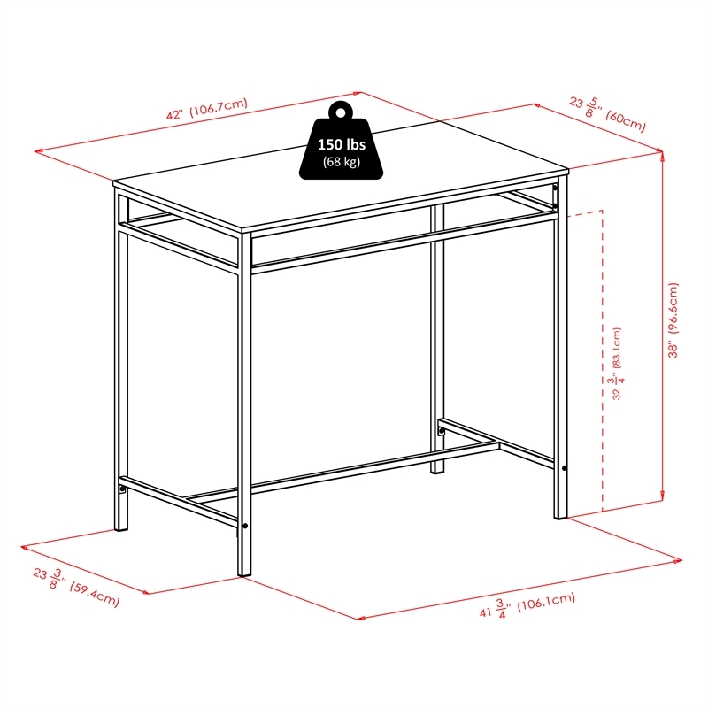 Pemberly Row 3-Piece Metal/Wood Counter Height Dining Set in Black/Gray