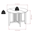 Pemberly Row 3-Piece Round Drop Leaf Solid Wood Dining Set in Antique Walnut