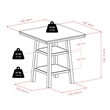 Pemberly Row 3-Piece Square Counter Height Solid Wood Dining Set in Rich Walnut