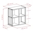 Pemberly Row 2x2 Modern Wood Storage Cabinet with Wainscoting Panel in Black