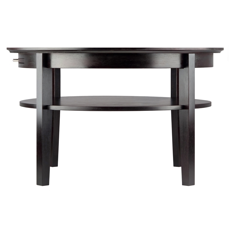 Pemberley Row Solid Wood Dark Espresso Coffee Table Round 29.92