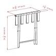 Pemberly Row Metal Luggage Rack with Folding Straight Leg in Antique Bronze