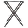Pemberly Row Metal Luggage Rack with Folding Straight Leg in Antique Bronze