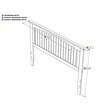 Pemberly Row Contemporary Full Wood Panel Headboard in White