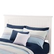 Pemberly Row Contemporary Full Wood Panel Headboard in White