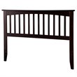 Pemberly Row Contemporary King Wood Headboard in Espresso Finish
