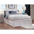 Pemberly Row Full Platform Bed with Matching Footboard & Storage Drawers - White