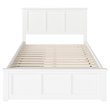 Pemberly Row Full Platform Bed with Matching Footboard & Storage Drawers - White