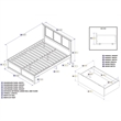 Pemberly Row Queen Wood Platform Bed with Footboard and Storage Drawers in White