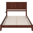 Pemberly Row Contemporary King Solid Wood Platform Bed in Walnut