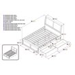 Pemberly Row Full Storage Wood Platform Bed with Matching Footboard in White