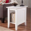 Pemberly Row Transitional Solid Wood Chair Side Table in White