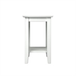 Pemberly Row Transitional Solid Wood Chair Side Table in White