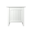 Pemberly Row Transitional Solid Wood Chair Side Table in White