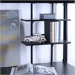 Pemberly Row Metal Full over Workstation Bunk Bed in Black