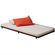 Pemberly Row Twin Roll-Out Trundle Bed Frame in Black