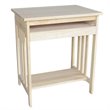 Pemberly Row Unfinished Mission Wood Computer Cart