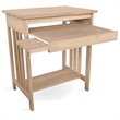 Pemberly Row Unfinished Mission Wood Computer Cart