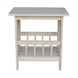Pemberly Row 1 Shelf Solid Para Wood Magazine End Table in Natural