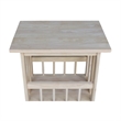 Pemberly Row 1 Shelf Solid Para Wood Magazine End Table in Natural