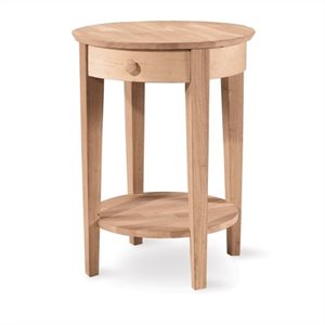 Pemberly Row Unfinished Accent Table with One Drawer