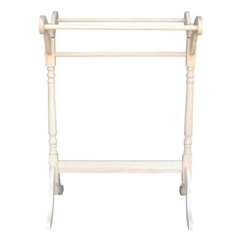 Pemberley Row Solid Para Wood Off White Quilt Rack Rectangular 39.5