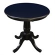 Pemberley Row Wood Black Dining Table Round Pedestal 30