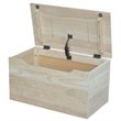 Pemberley Row Solid Wood Natural Storage Box Rectangular Safety Hinge 22