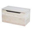 Pemberley Row Solid Wood Natural Storage Box Rectangular Safety Hinge 22