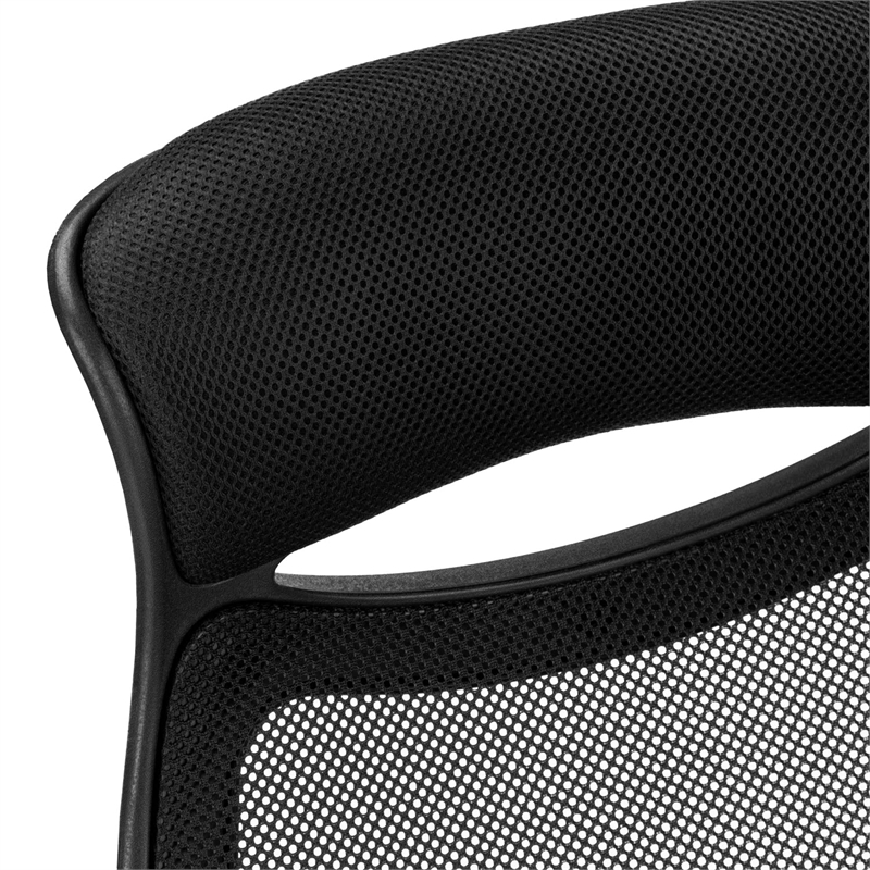 Pemberly Row Adjustable High Back Office Chair in Black