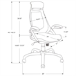 Pemberly Row Adjustable High Back Office Chair in Black