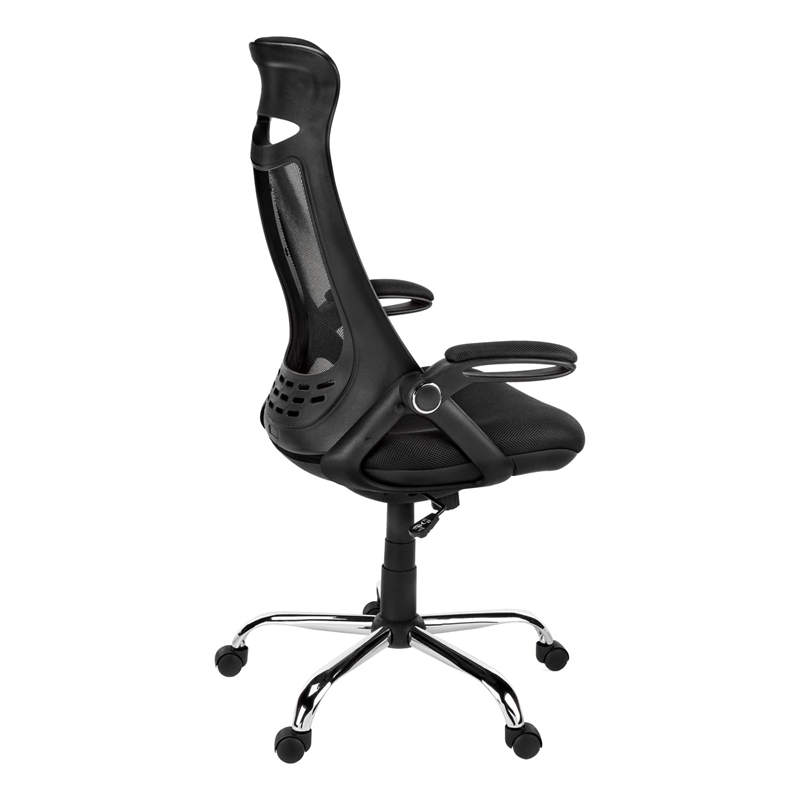 Pemberly Row Adjustable High Back Office Chair in Black