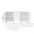 Pemberley Row Hardwood White Buffet Rectangular Adjustable Shelves 57