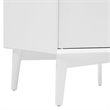 Pemberley Row Hardwood White Buffet Rectangular Adjustable Shelves 57