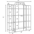 Pemberly Row 3 Piece Etagere in Gold