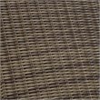 Pemberly Row Wicker Patio Chaise Lounge in Brown and Navy