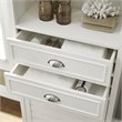Pemberley Row Solid Hardwood White Linen Cabinet Rectangular Deep Storage Drawer 60