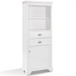 Pemberley Row Solid Hardwood White Linen Cabinet Rectangular Deep Storage Drawer 60